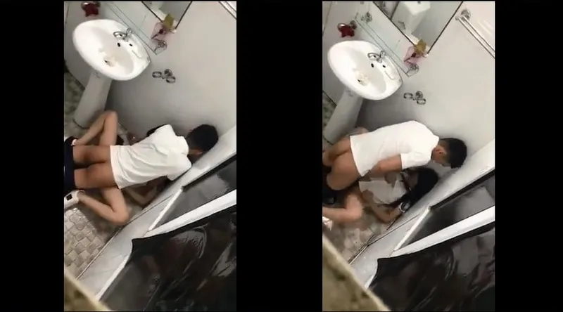 Tình nhân say xỉn và bạn trai trong phòng tắm nhà hàng